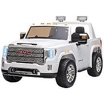Carro Carrinho Elétrico Infantil 12V Recarregável com Controle Remoto, AOSOM, Branco