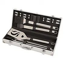 Acessório Luxo Espátula Grill, Churrasco Conjunto 14 Peças Aço Inox, CUISINART CGS 5014, Prateado