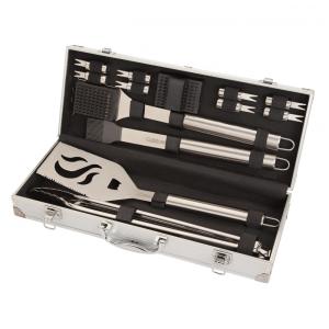Acessório Luxo Espátula Grill, Churrasco Conjunto 14 Peças Aço Inox, CUISINART CGS 5014, Prateado