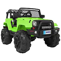 VALUE BOX Carro, Carrinho Elétrico Infantil a Bateria 12V 1 Assento com 3 Velocidades Luz LED e Suspensão de Mola, Verde