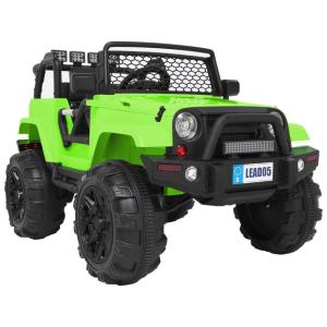 VALUE BOX Carro, Carrinho Elétrico Infantil a Bateria 12V 1 Assento com 3 Velocidades Luz LED e Suspensão de Mola, Verde