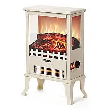 Lareira Elétrica TURBRO 30x48cm 1500W Chamas LED Vista 3 Lados Portátil 110V