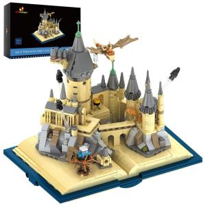 Kit de Construção Castelo Medieval Mágico com 727 Peças, JMBricklayer, Marrom