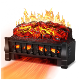 Lareira Elétrica Ecológica 21" 53 cm com Controle Remoto, Brilho da Chama Ajustável e Proteção Contra Superaquecimento, 110V 1500W