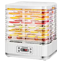 Desidratador de Alimentos VIVOHOME Branco 8 Bandejas 400W Timer Digital 72h 120V