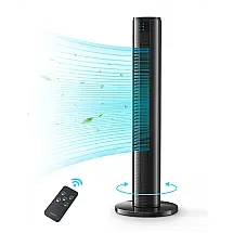 Ventilador de Torre FULMINARE com 3 Velocidades, Controle Remoto e Tela LED, 35W, 110v, GENERIC TF 001, Preto