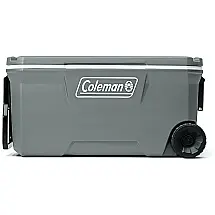 Cooler Caixa Térmica Portátil 100 Litros com Porta Copos e Rodas, COLEMAN 3000006494, Cinza