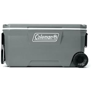 Cooler Caixa Térmica Portátil 100 Litros com Porta Copos e Rodas, COLEMAN 3000006494, Cinza