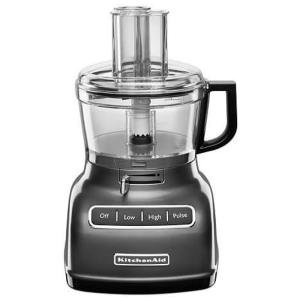 KitchenAid KFP0722 Processador de Alimentos Compacto 1.6L Aço Inox, 950W, 110V, Cinza Escuro
