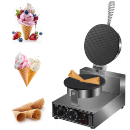 CHOLISM Máquina Elétrica de Casquinha de Sorvete 1300W com Revestimento Antiaderênte para Sorvete e Waffle