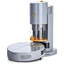 Mini Aspirador de Pó Robô com Auto Esvaziamento, 110V, LIGHT N EASY, Cinza