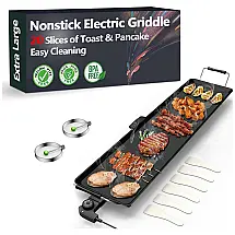 Churrasqueira Elétrica Grill com Controle de Temperatura, 110V 1800W, Nozaya, Preta
