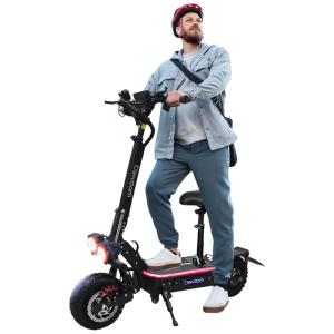 Scooter Elétrica para Adultos até 226 kg, Velocidade Máxima de 80 km/h e Alcance de 80 km com Pneus Off-Road e Assento Removível, 5600W