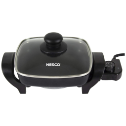 Panela Elétrica Antiaderente Portátil, 800W, 110V, NESCO ES 08, Preto