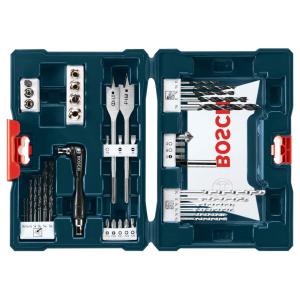 Kit de Brocas em Metal 41 Peças com Estojo, BOSCH MS4041, Verde escuro