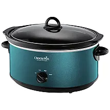 Panela Elétrica de Aço Inoxidável, Capacidade 6.6L, 1500W, 110V, CROCK POT SCV700 KT, Azul turquesa