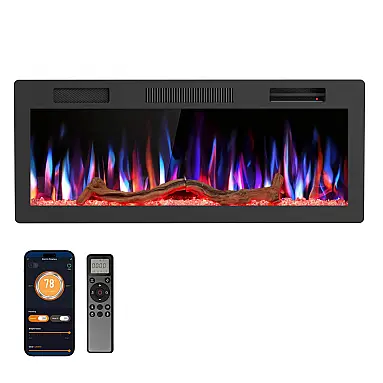 Lareira Elétrica R.W.FLAME 107x44cm 1500W