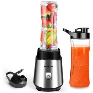 Liquidificador Pessoal Portátil 600mL para Vitaminas com Garrafa, 350W, HERRCHEF, Prata