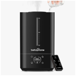 Umidificador Ultrassônico 6L com Visor Digital, Controle de Umidade Ajustável, Controle Remoto e Autonomia da Bateria até 50H, 110V 22W