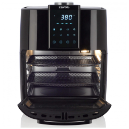 Air Fryer Desidratadora de Alimentos 12 L com Rotisserie e 2 Bandejas, 1700W 110V, Zavor, Preta