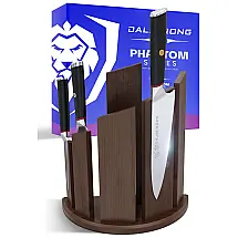 Conjunto de Facas em Aço Inoxidável com Bloco de Bancada, 6 Peças, DALSTRONG PS Magnetic BlockSet, Preto