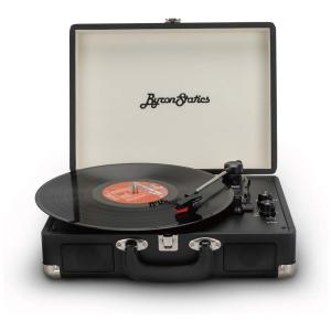 Vitrola Toca Discos Retrô Vitrola, 3 Velocidades com Bluetooth e AUX, 110v, BYRONSTATICS KTS 601BT BS BK, Preto