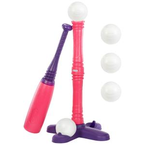 Conjunto de Beisebol Little Tikes T-Ball, Rosa, com 5 Bolas - Para Crianças a Partir de 18 Meses