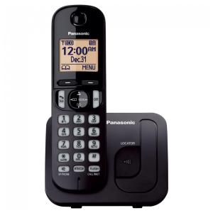 Telefone Sem Fio Panasonic, Display Retroiluminado,Bloqueio de Chamadas, Viva-Voz, 10 Horas de Conversação, 1 Monofone KXTGC200B Preto
