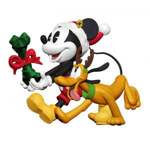 Enfeite Natalino Hallmark Keepsake 2025 Disney Mickey e Amigos Bone-afide Besties, Plástico, 6,4 x 6,4 x 7,6cm