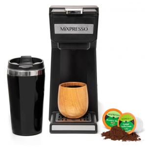 Máquina de Café Mixpresso de Dose Única para Café Moído e Cápsulas K Cup, 110V 800W, Mixpresso, Preta