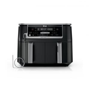 Fritadeira Elétrica AirFryer 10L de Capacidade com Temperatura Ajustável e Temporizador, 1690W, 110V, NINJA DZ550, Preto