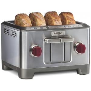 Torradeira Elétrica 4 Fatias com Função Bagel, Aço Inoxidável, 110v, WOLF GOURMET WGTR154S, Prateado