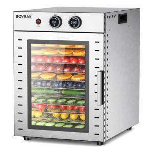 Desidratador de Alimentos Profissional com 12 Bandejas em Aço Inoxidável, 110V 1000W, ROVRAk