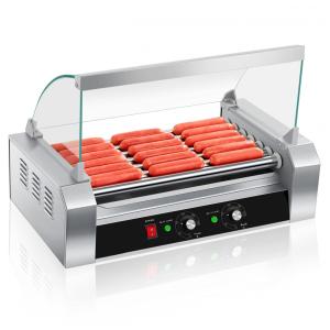 Máquina de Salsicha Profissional em Aço Inoxidável até 18 Unidades, 1000W, 110v, SYBO OT R3 8, Prateado