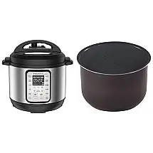 Panela de Pressão Elétrica em Cerâmica 9 em 1, 8L com 15 Predefinições e Painel de LED, 110V 900W, Instant Pot, Prata