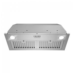 Coifa de embutir 71cm COSMO inox escovado 380 m³/h controles por botão filtros permanentes aço inox LED 110V