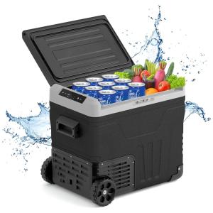 Cooler Elétrico Automotivo Portátil 50 Litros com Painel de LED, ICEPURE, Preto