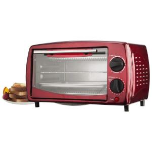 Forno Elétrico 9L de Bancada com Controle de Temperatura e Temporizador, 800W, 110v, BRENTWOOD BW TS345R, Vermelho