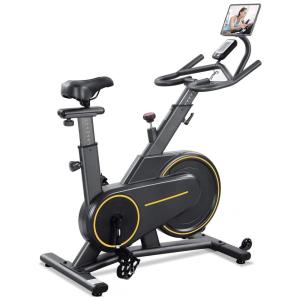 Bicicleta Ergométrica Interna Vertical JOPROCH com Monitor LCD e Assento Confortável, Preta