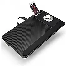 Mesa de colo para laptop, de home office, para sofá cama com mouse pad, descanso de pulso e suporte de telefone