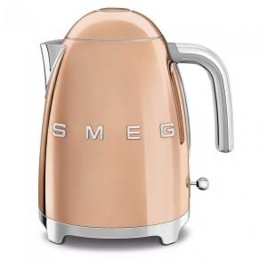 Chaleira Elétrica Retrô anos 50, Capacidade 1.7L, Rose Gold, SMEG KLF03RGUS, Dourado escuro