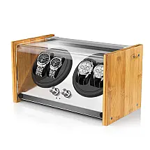 Caixa, Estojo Rotativo Automático para Relógios, 4 Lugares, WATCH WINDER SMITH BAM0B2, Marrom