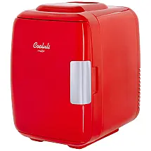 Mini Geladeira Automotiva Portátil 4 Litros e Aquecedor Cabo CA , DC , USB Cor Vermelha