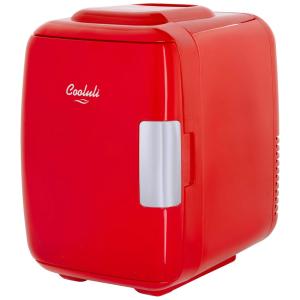 Mini Geladeira Automotiva Portátil 4 Litros e Aquecedor Cabo CA , DC , USB Cor Vermelha