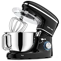 Batedeira CHeflee, 600W 6 Velocidades com Tigela de 6,5 litros em Aço Inox, Gancho para Massas e Batedor de Claras - Ideal para Cozinheiros
