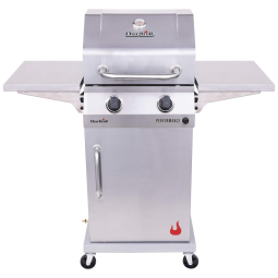 Churrasqueira a Gás com 2 Queimadores e Mesas Laterais em Aço Inoxidável, CHAR BROIL 463660421, Prateado