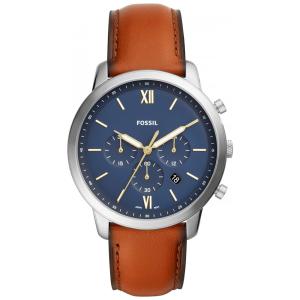 Relógio Masculino Analógico de Quartzo com Pulseira de Couro e Cronógrafo, Fossil FS5453, Marrom