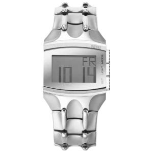 Relógio Masculino Digital com Pulseira de Aço Inoxidável, Diesel DZ2155, Prata