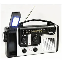 Rádio AM, FM, SW, NOAA Carga via Manivela, Solar, Recarregável USB, TOPALERT HT 998, Branco