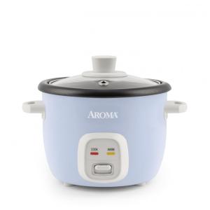 Panela de Arroz Elétrica até 4 xícaras não Cozidas, 110V 250W, Aroma Housewares, Azul